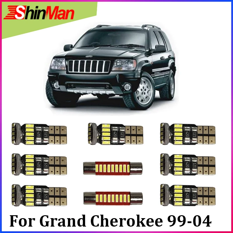 

ShinMan 16x Error Free LED Car Light Interior Light LED Reading light For Jeep Grand Cherokee LED Interior Package 1999-2004