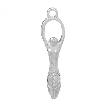 

DoreenBeads Retail Charm Pendants Goddess Silver Color 3.3cm x 0.9cm(1 2/8" x 3/8"),100PCs