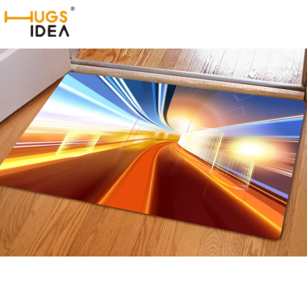 HUGSIDEA домашний декоративный ковер для ванной спальни Туалет дверь пол коврик 3D путешествия на дороге коврики с узором ковры Tapis