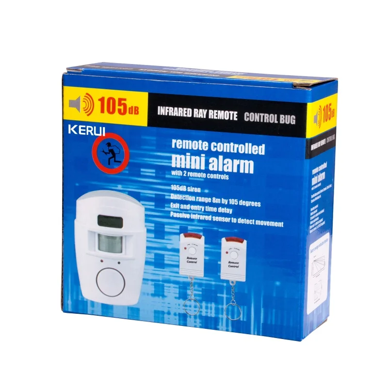 Seguridad del Hogar PIR MP alerta Sensor infrarrojo Detector de movimiento antirrobo Monitor de alarma sistema de alarma inalámbrico + 2 control remoto controlador