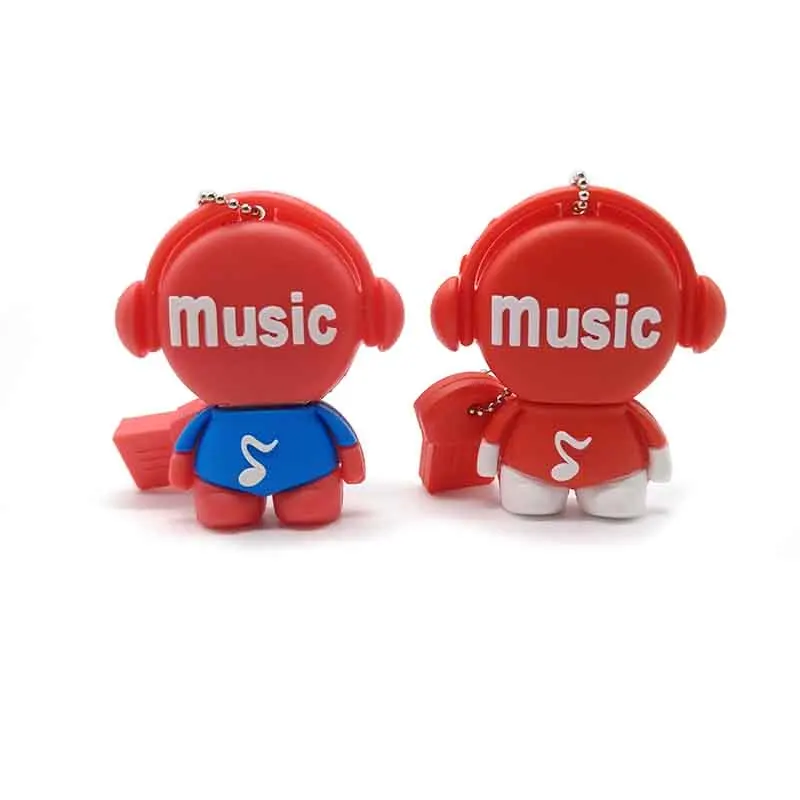 USB stick pendrive cartoon music man usb flash drive 4GB 8GB 16GB 32GB 64GB high quality memory stick creative gift pen drive