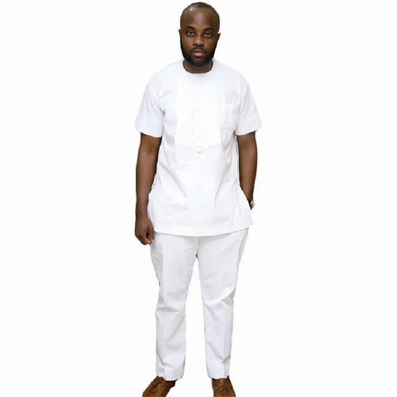 개인 맞춤 망 패션 아프리카 짧은 소매 티셔츠와 바지 남성 대시 키 인쇄 의류 남성 의류 아프리카의 의류 세트