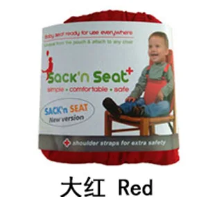 Детский стул для Стул туристический складной моющиеся Обеденный высокой скатерть для столовой ремень безопасности кормления Товары для детей чехол на стульчик для кормления стул для кормления стульчик для кормления - Цвет: Red