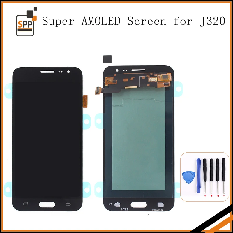 Отрегулировать яркий AMOLED Экран для samsung Galaxy J3 2016 J320 ЖК-дисплей Дисплей сенсорный