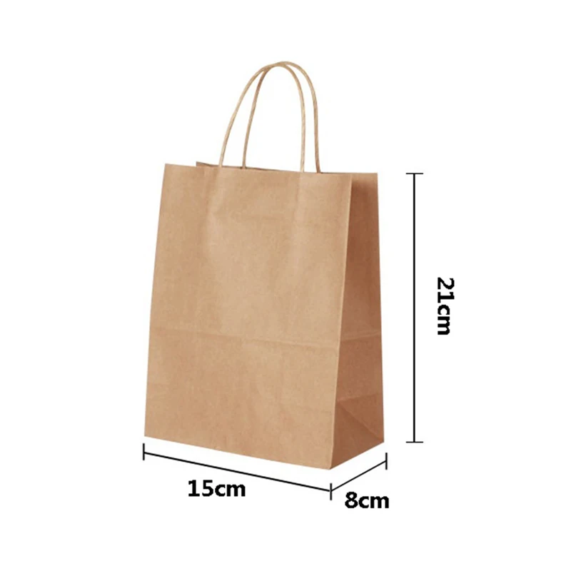 Bolsa de Papel com Alça Bolsa de Compras Lote Tamanho Kraft Presente Faça Você Mesmo Multifunções Natal Ano Novo Pano 10 Pçs - 4 5 papel com alça pano saco de compras