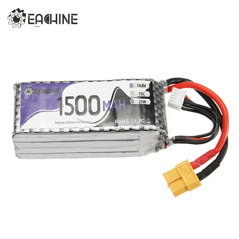 

Original Eachine Wizard X220S FPV Racer Spare Part 4S 14.8V 1500mAh 75C Battery XT60 Plug Connector For RC Racing Accessories