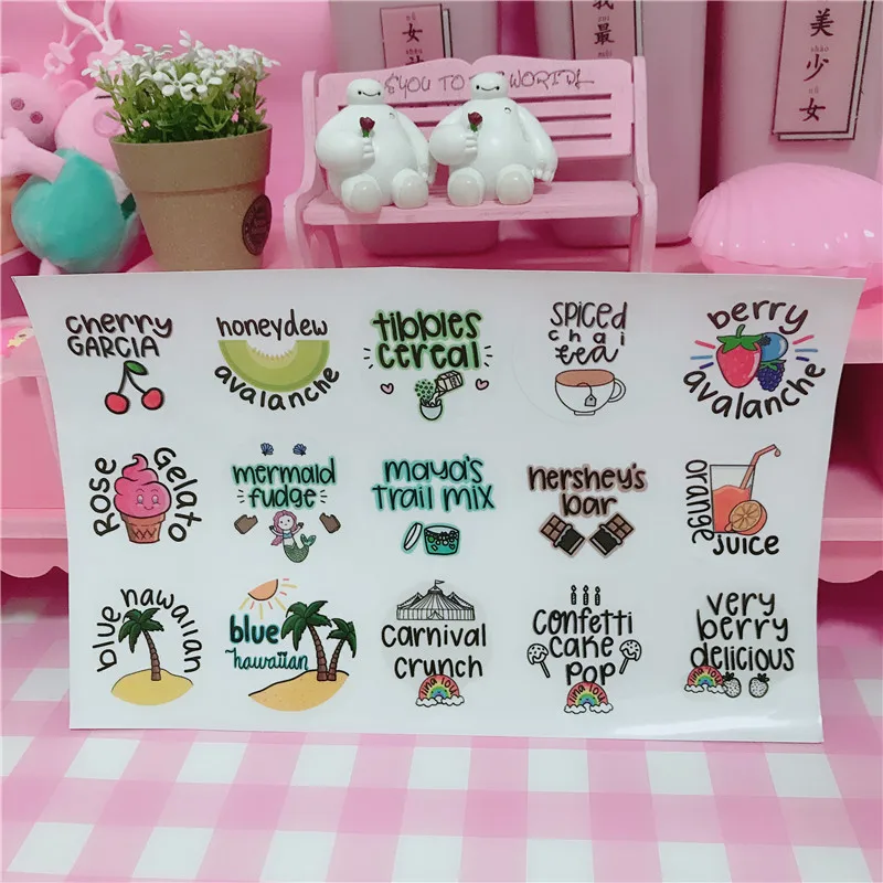 

2 Sheets Waterproof Round Slime Sticker Containers Sticker Storage Box Sticker Slime Supplies DIY Accessories Bottle Decoration