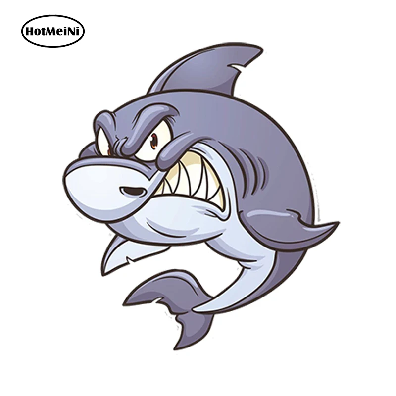 

HotMeiNi Car Styling Car Sticker Shark Vinyl Sticker Laptop Travel Luggage Waterproof Accessories 13cm x 12cm