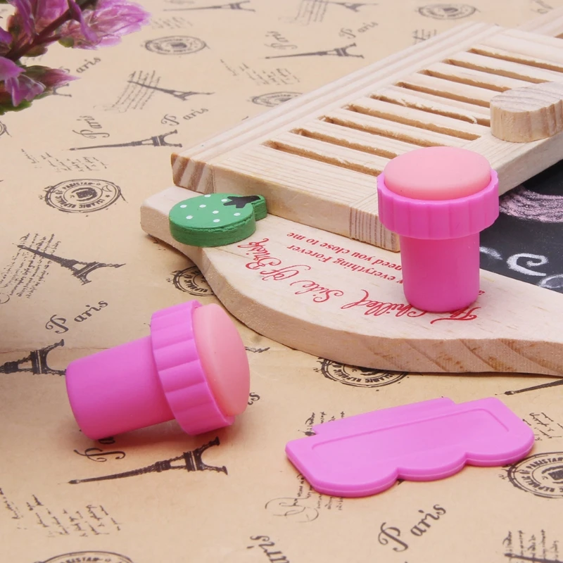 

Nail Art Polish Manicure Stamp Set Stamping Plates Stamper Scraper Kit DIY Tool