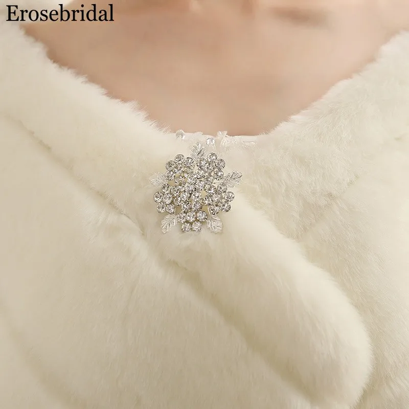 Erosebridal Новинка 2019 года Болеро для женщин Мех животных шаль элегантные свадебные накидка для взрослых вечерние накидки 48 часов