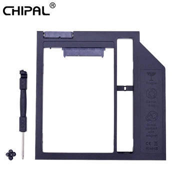 

CHIPAL Plastic Optibay 2nd HDD Caddy 9.5mm SATA 3.0 Hard Disk Drive Box Enclosure 2.5 SSD Case DVD Adapter 2TB For Laptop CD-ROM