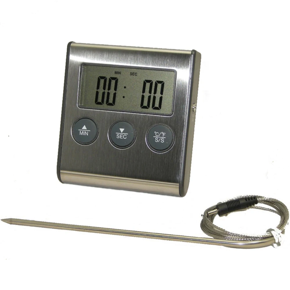 Digital Oven Thermometer Kitchen Food Cooking Grilling Meat BBQ Thermometer and Timer Water Milk Wine Liquid Temperature Probe 2 Digital Oven Thermometer Kitchen Food Cooking Grilling Meat BBQ Thermometer and Timer Water Milk Wine Liquid Temperature Probe 2