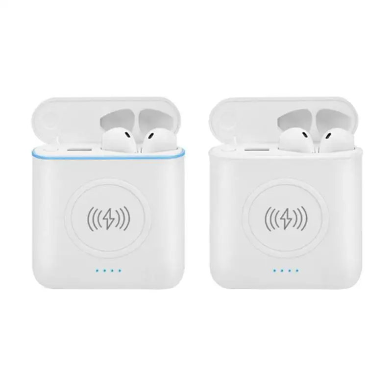

Multifunction 3 in 1 Bluetooth Wireless Headset +Wireless Charge+Wired Charge Powerbank For I7S I8X I9S White/Blue New