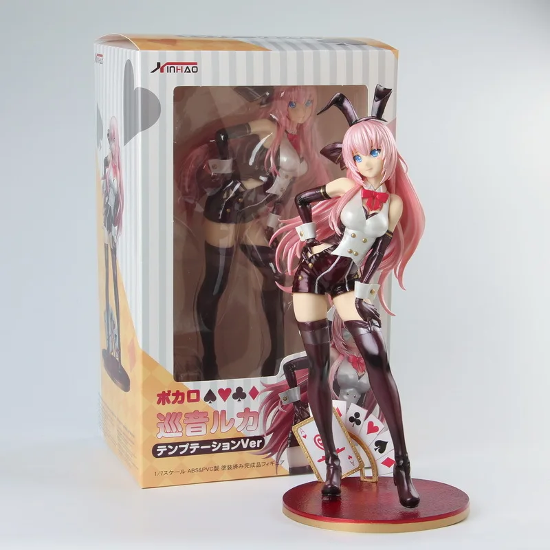 26cm Hatsune Miku Anime Action Figure Vocaloid Megurine Luka Temptation Bunny Girl Poker Ver Model PVC Decoration 17 Scale Toy (2)