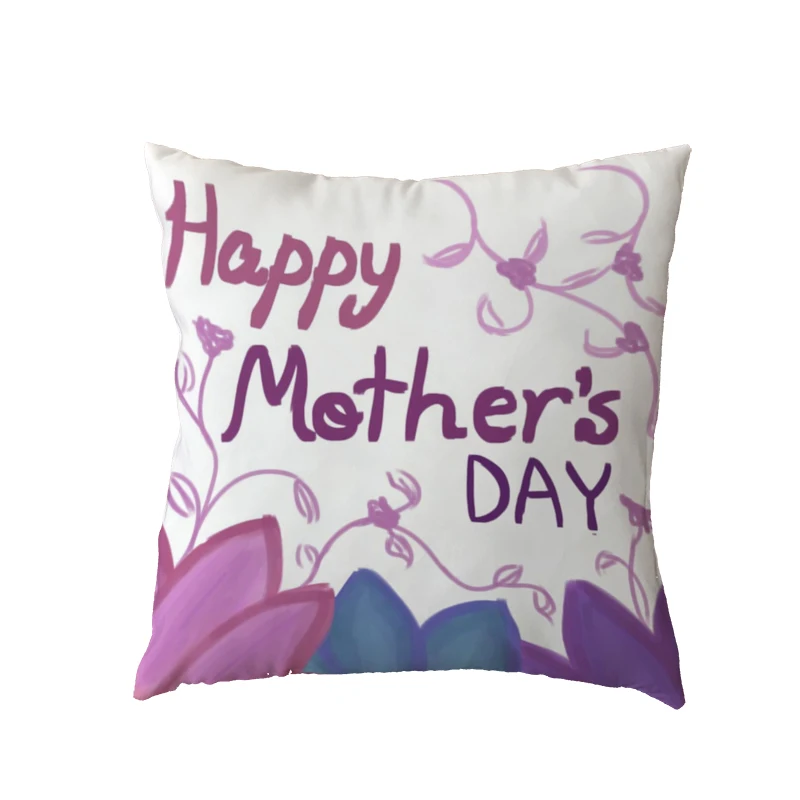 Счастливый День матери Белая Подушка покрывает лучшие мамы в мире чехлы на подушки персиковая кожа цветные с цветами, для украшения дома