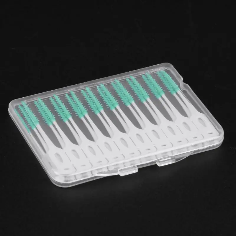 20pcs Soft Silicone Interdental Floss Brushes Tooth Cleaner Oral Care Soft Plastic Interdental Brush Toothpick Healthy Tool