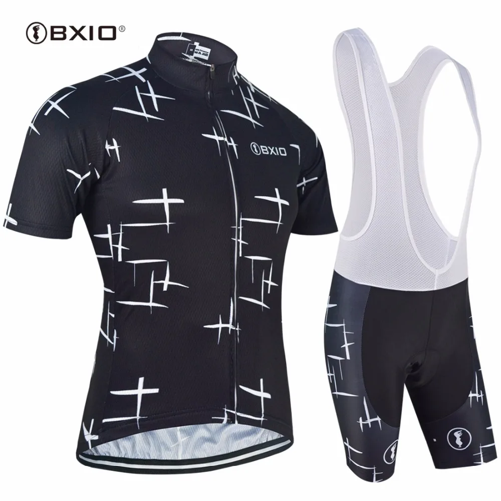 2018 Ropa de Ciclismo BXIO Ropa de Ciclismo negro para Hombre Camisetas de Ciclismo Ropa corta de verano uniformes de equitación 148