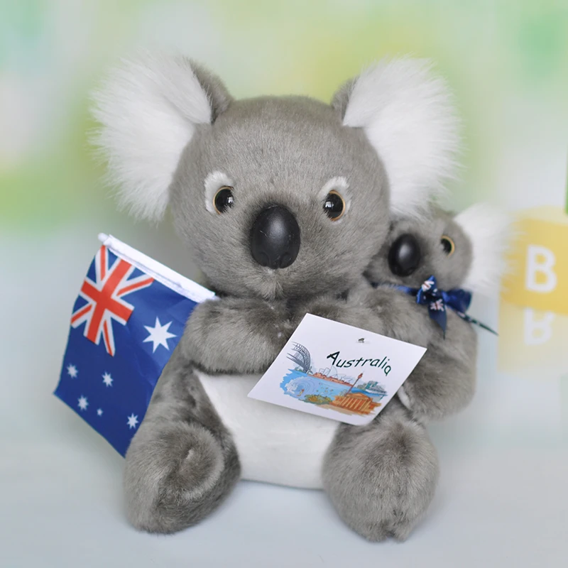 about 21cm cartoon koala plush toy mother&baby soft doll birthday gift