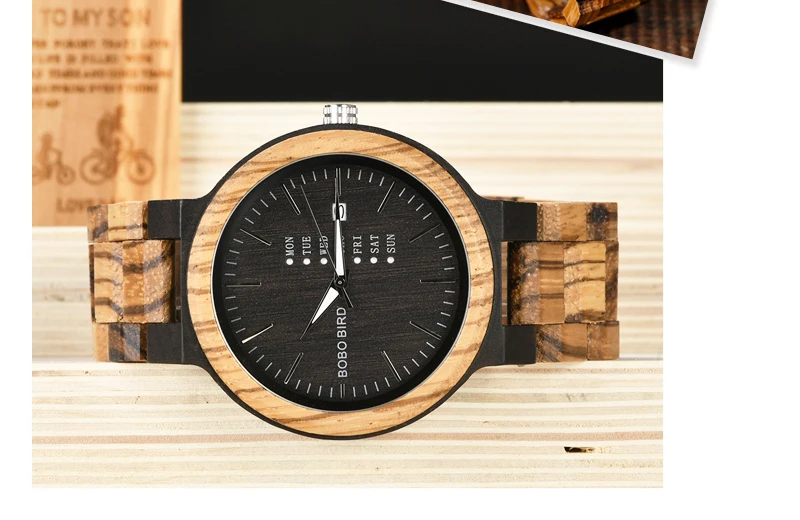 Relogio masculino BOBO BIRD мужские часы деревянные бизнес Авто Дата Неделя дисплей часы Relogio настроить логотип U-O26