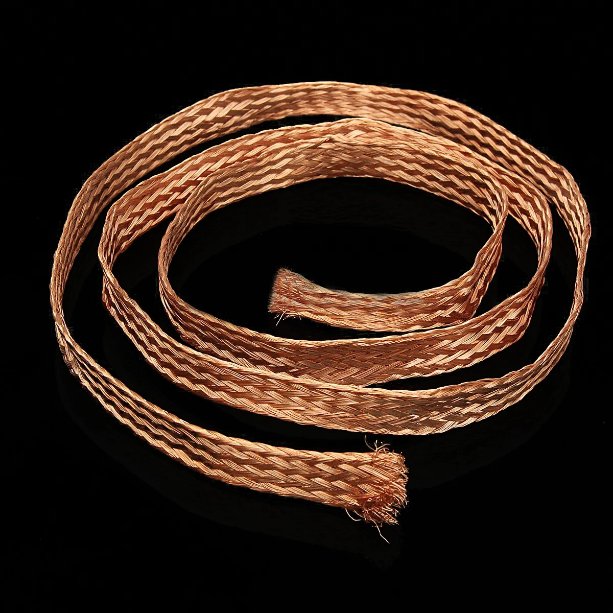 1m 3.3ft 15mm Flat Pure Copper Braid Mayitr High Flexibility Cable Bare