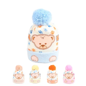 

Cute Baby Hat For Boys Girls Autumn Winter Warm Hat Cartoon Bear Newborn Baby Beanie Cotton Baby Knitted Beanie Baby Accessories