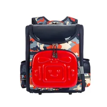 2017 Brand Delune New Girl School Bags 3d Cute Robot Pattern Waterproof Orthopedic Backpack Schoolbag Mochila Infantil Sac Zaini