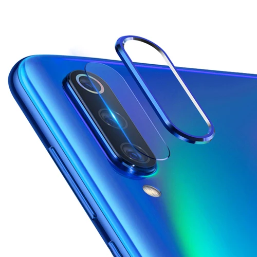 Задняя крышка для объектива камеры, Защита экрана для Xiaomi mi 9 SE, закаленное стекло+ металлический Задний защитный чехол для объектива для Xiaomi mi 9SE mi 9 - Цвет: Blue with Glass