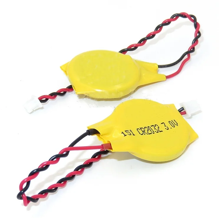 Notebook motherboard battery Yellow cable CR2032 battery Notebook 3V 1.