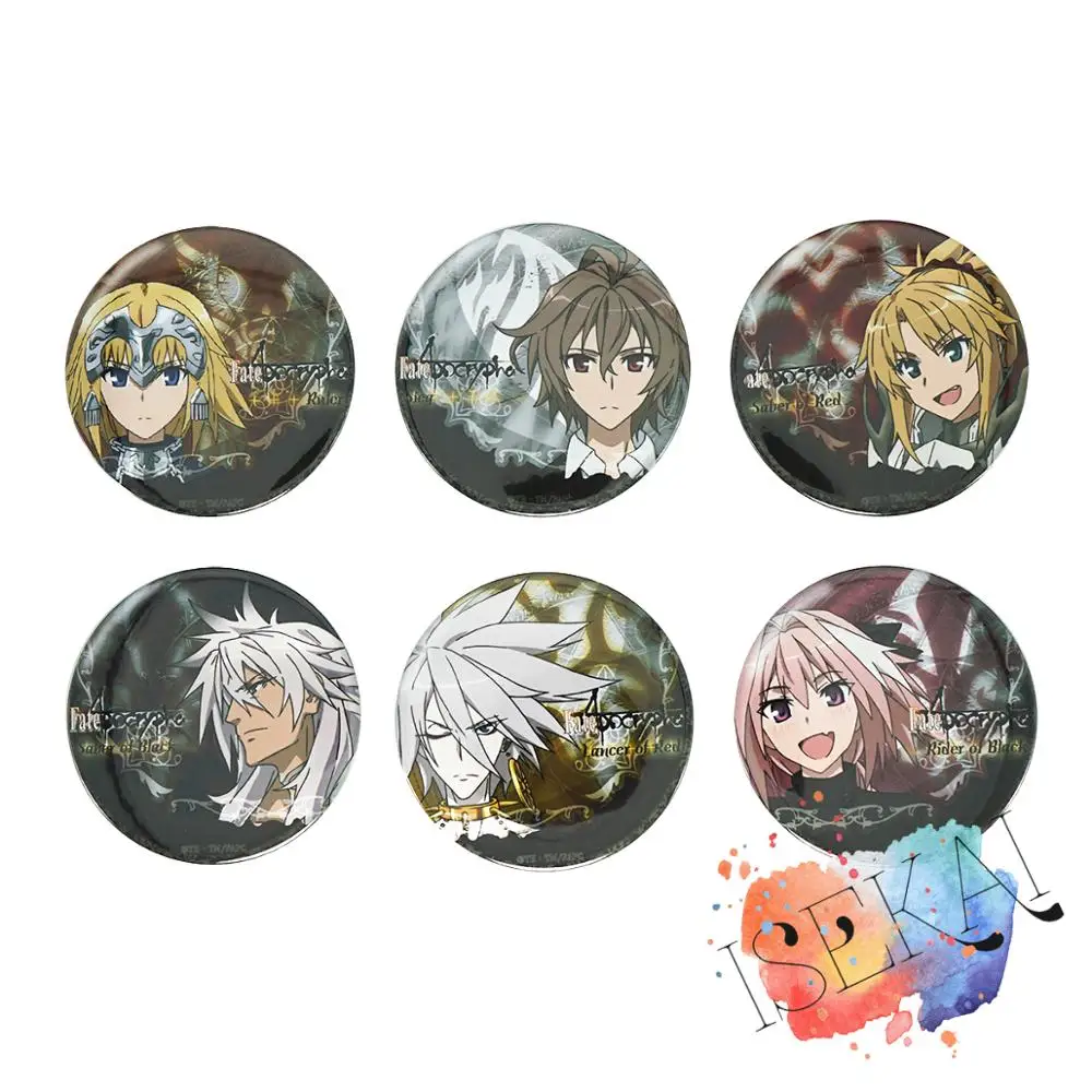 Fate Apocrypha аниме металлический значок Sieg Mordred Jeanne Dɺrc Astolfo Karna брошь булавки |