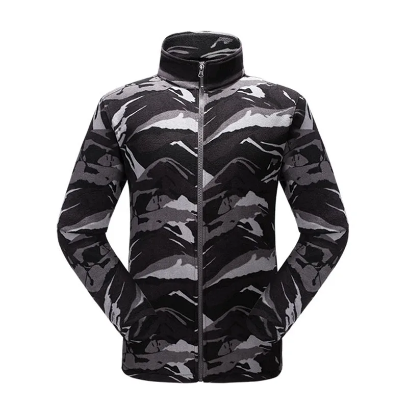 windproof camo fleece jacket