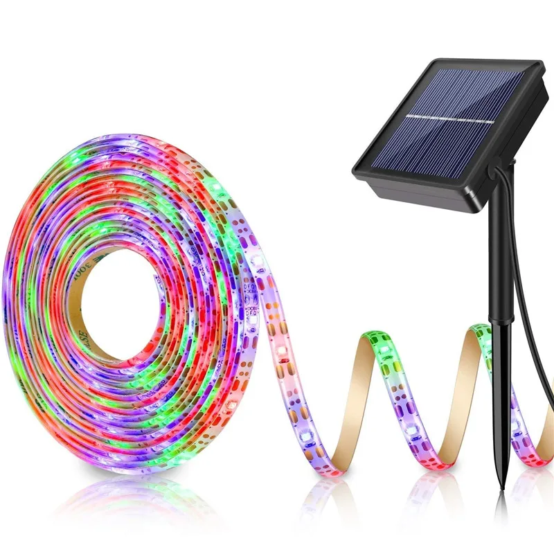 5M 150LEDs RGB/Warm White Solar LED Light String 8 Modes Waterproof IP67 Flexible Solar LED Fairy lights Outdoor Garden Light