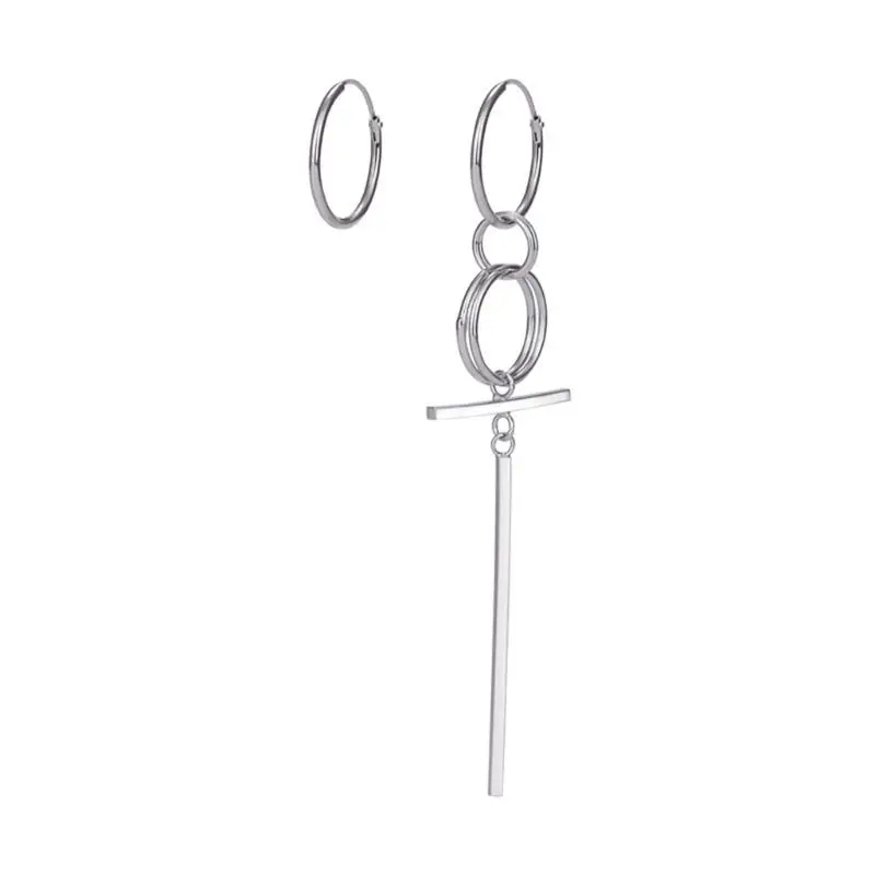

1PCS Long Cool Stud Earrings Geometric Jewelry Unisex Celebrity Star Same Style