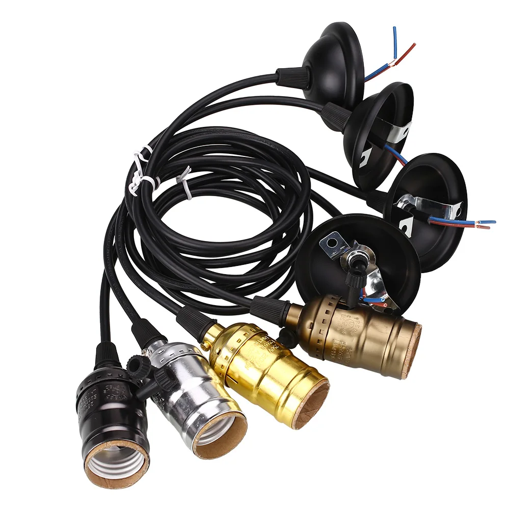 

Retro Pendant Lamp Light Droplight Holder Socket 0.8M With Switch Bedroom Bar