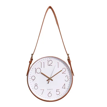 

Creative Belt Decorative Wall Clock Modern Minimalist Quiet Quartz Clock In Living Room Metal Wall Hanging Home Decoration 3
