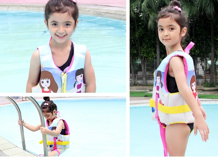 Дети мультфильм Плавание жилет Float Kid Плавание тренер плавучести спасательный жилет для мальчиков и девочек Плавание одежда детский