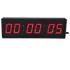 Btbsign Large LED Countdown Timer Stopwatch With Wired Switch Button and Remote Obstacle Course Races Fitness Timer 2.3 Inch Red 6