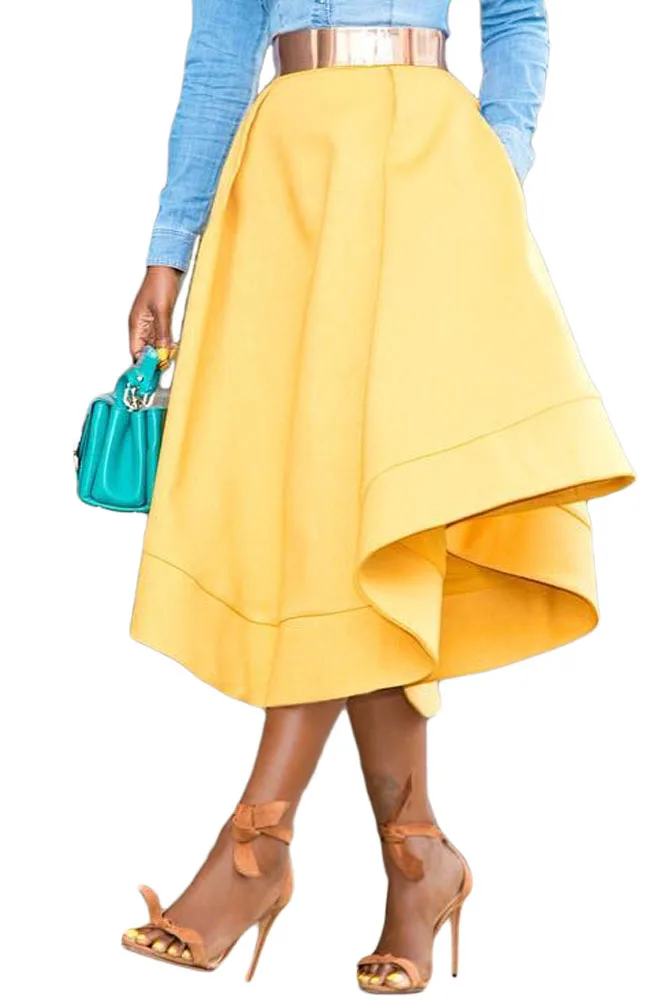 Yellow-Making-Waves-High-Waist-Midi-Skirt-LC65059-7-2