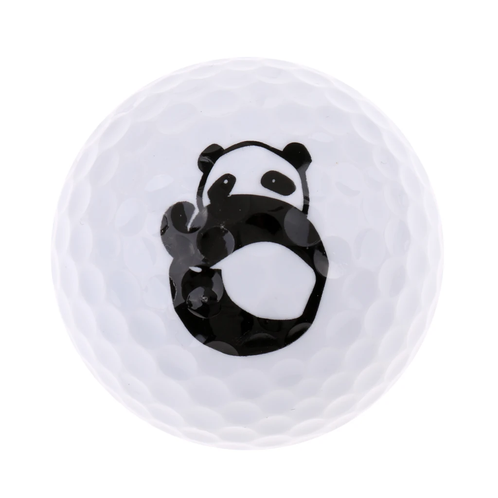Golf Driving Range Practice Ball Cute Panda Printed Golf Ball Elastic Lightweight Flexible Golf Accessories Ball