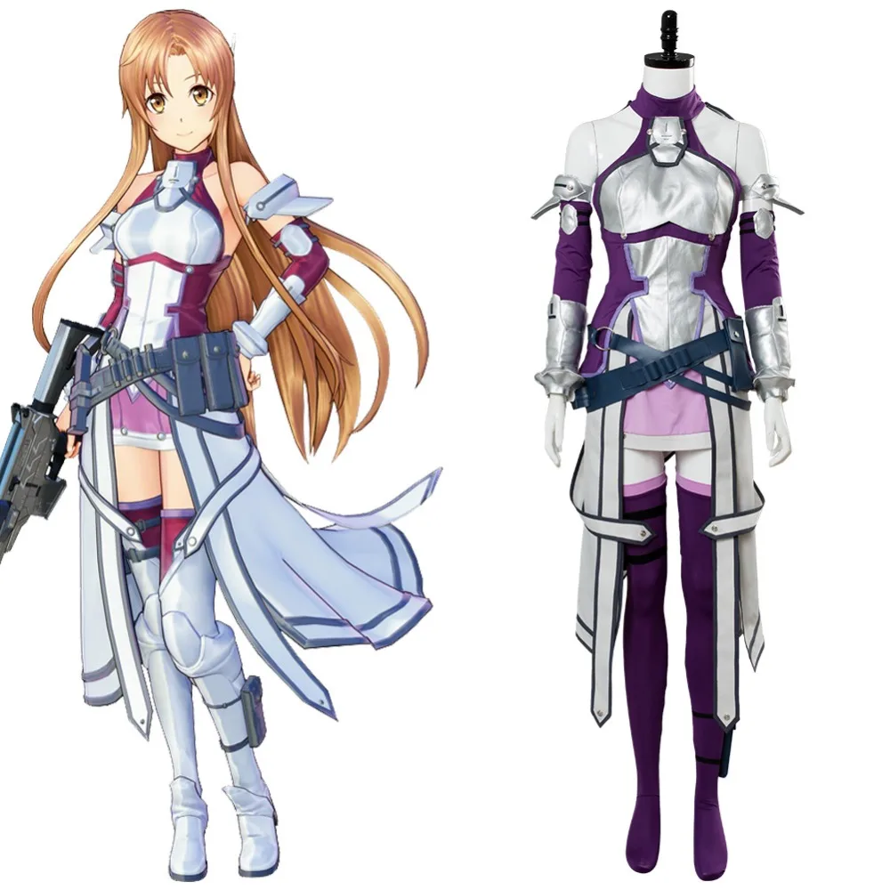 Sword Art Online Cosplay Fatal Bullet Asuna Costume Adult Women Dress