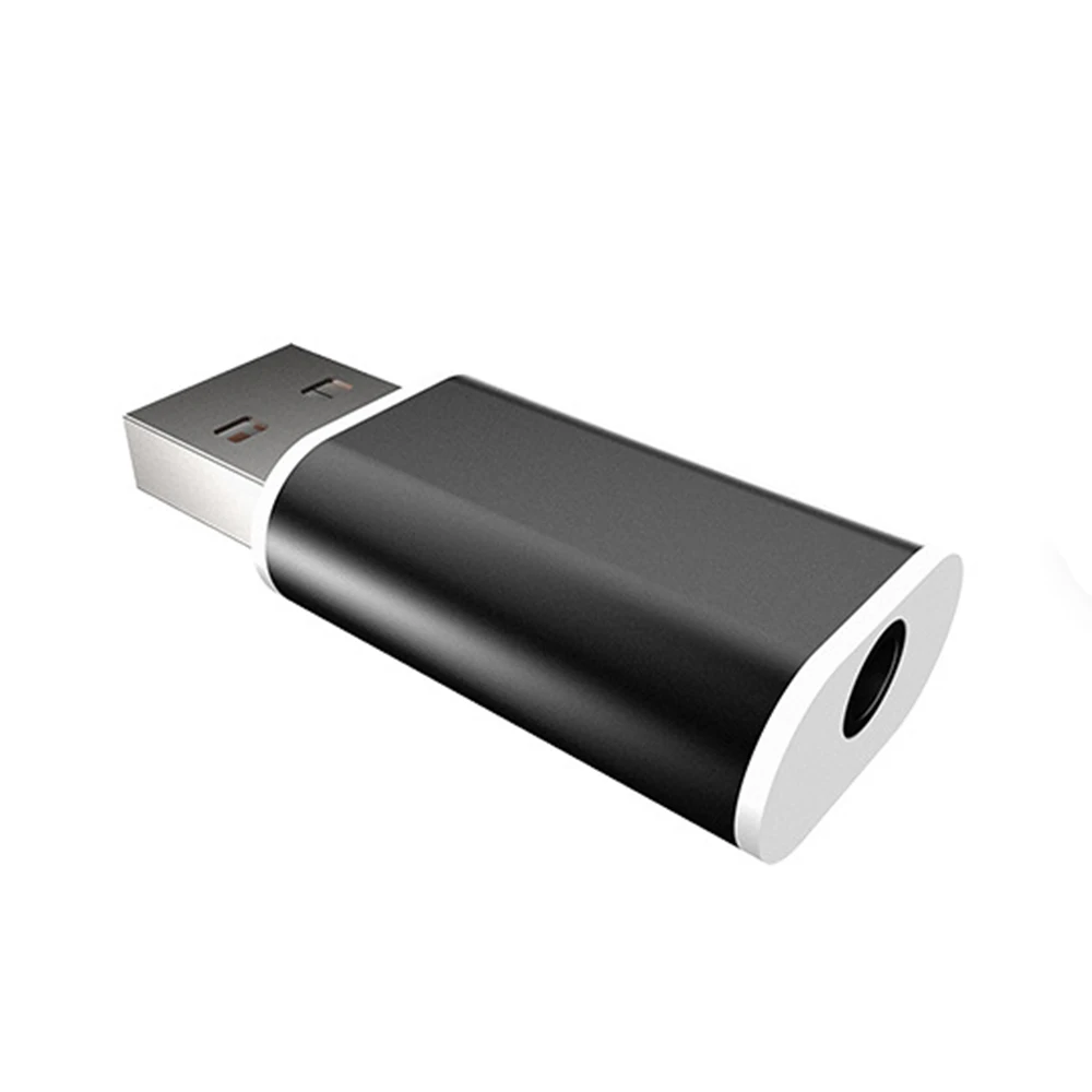 1 шт. 2 в 1 USB микрофонный конвертер адаптер мини USB внешний один 3,5 аудио отверстие гарнитура встроенный адаптеры для мобильных телефонов - Цвет: Black