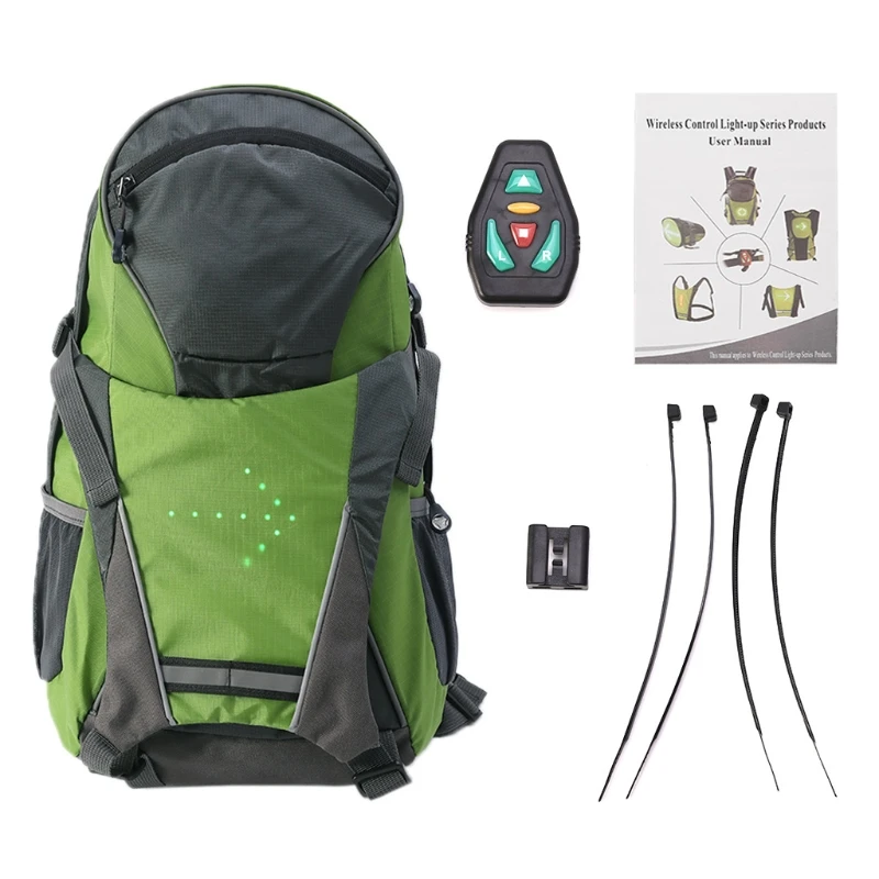 

Cycling Backpack 18L Warning Light USB Safety Signal Waterproof Remote Control