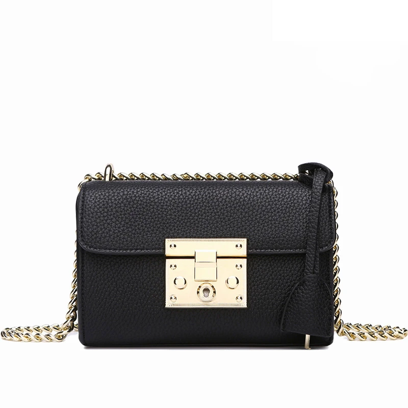 

2018 Women chain Flap Bags Fashion genuine Leather Messenger Bag bolsa Feminina Ladies Small Crossbody Shoulder Bags sac a main