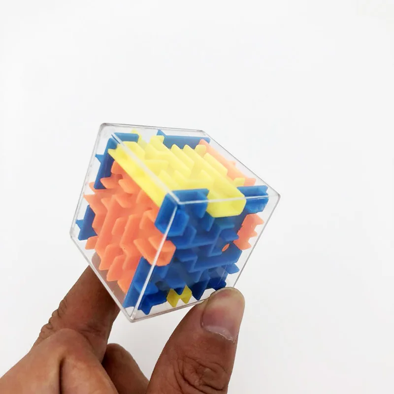 3D куб головоломка Лабиринт стальной шар игра игрушки Чехол Коробка забавная игра для мозгов игрушки для детей умное улучшение рук на руку/баланс Abilit