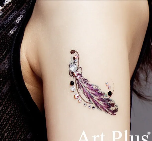 feather luxury tattoos skin jewelry for wedding arm shoulder lower feather luxury tattoos skin jewelry for wedding arm shoulder lower