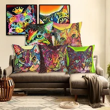 2018 Color Pillow Case Lifelike Cushion Soft Decorative Pillows Lovely Animal Cushion Cover Bedding Pillows Cotton