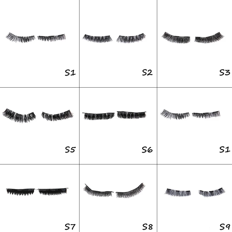 

Natural Magnetic Eyelashes False Eyelashes 6D Handmade Black Reusable Eye Lashes Makeup Long Eye Lashes Eyelash Extension cilios