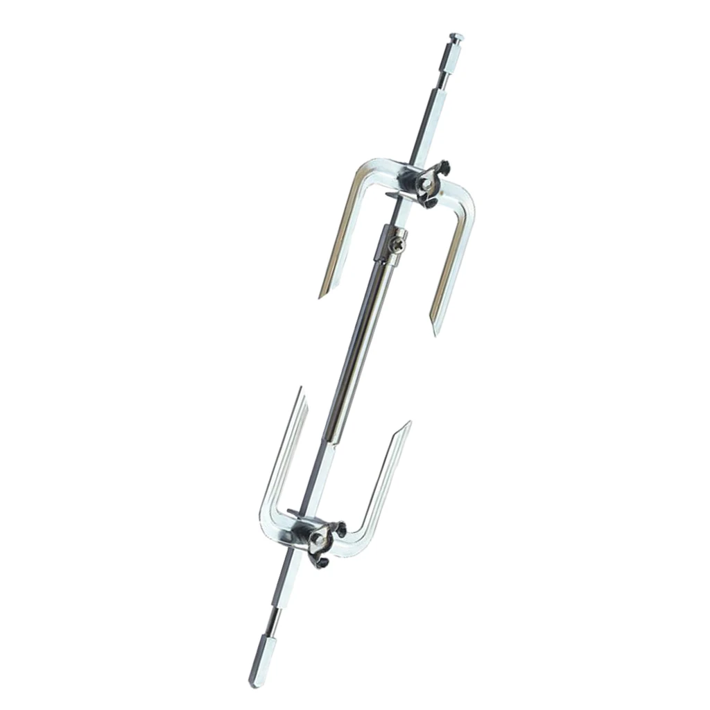 Alloy Plating Telescopic BBQ Stick - Meat/Sausage/Chicken Skewers - Spin Roasting Fork
