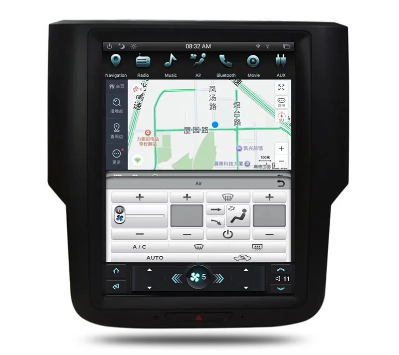 1" Тесла android-автомагнитолы gps навигации мультимедийный плеер для Dodge Ram- Авто Стерео вертикальный Экран 2 ГБ+ 32 ГБ