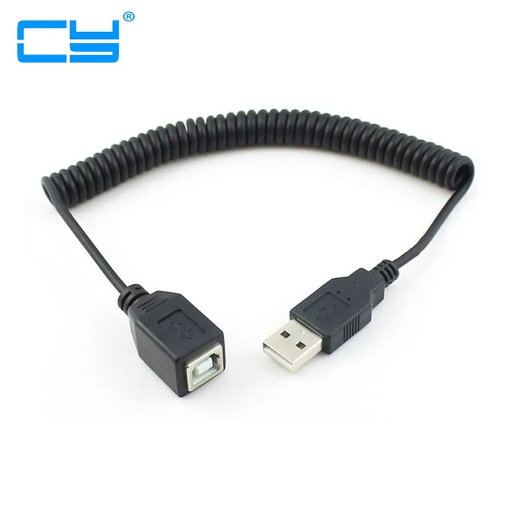 USB 2.0 A Macho para B Tipo de Extensao Feminino Estiramento Cabo Impressora Scanner Disco Rigido | Компьютеры и офис