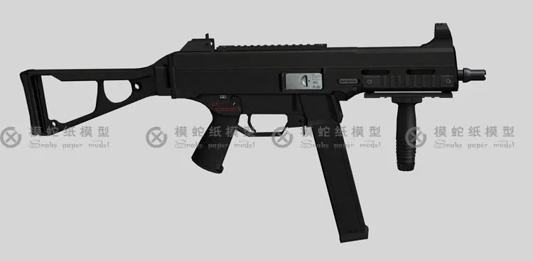 3D Бумага модель UMP Штурмовая винтовка пистолет 1: 1 весы DIY ручной работы Бумага ремесло игрушка